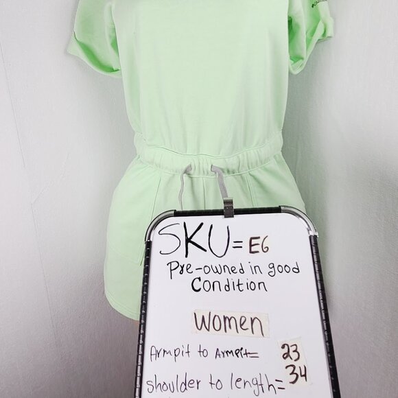 Columbia Women's Neon Mint Green Short Sleeve Crew Neck One-Piece Romper Size M - Picture 16 of 16